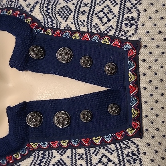 Dale of Norway Blue and White Pure Wool Nordic Sweater Size Large - Picture 3 of 10